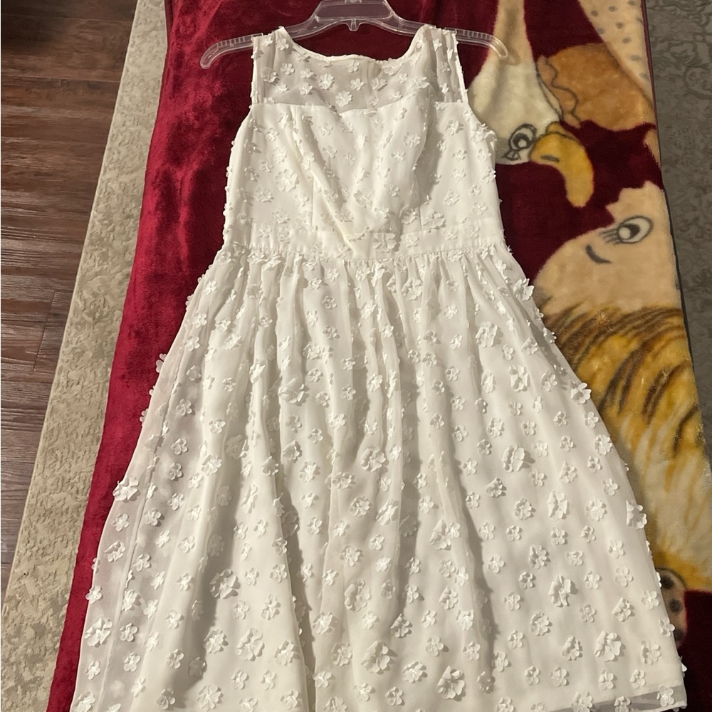 Adrianna Papell Ivory Floral Kids Dress